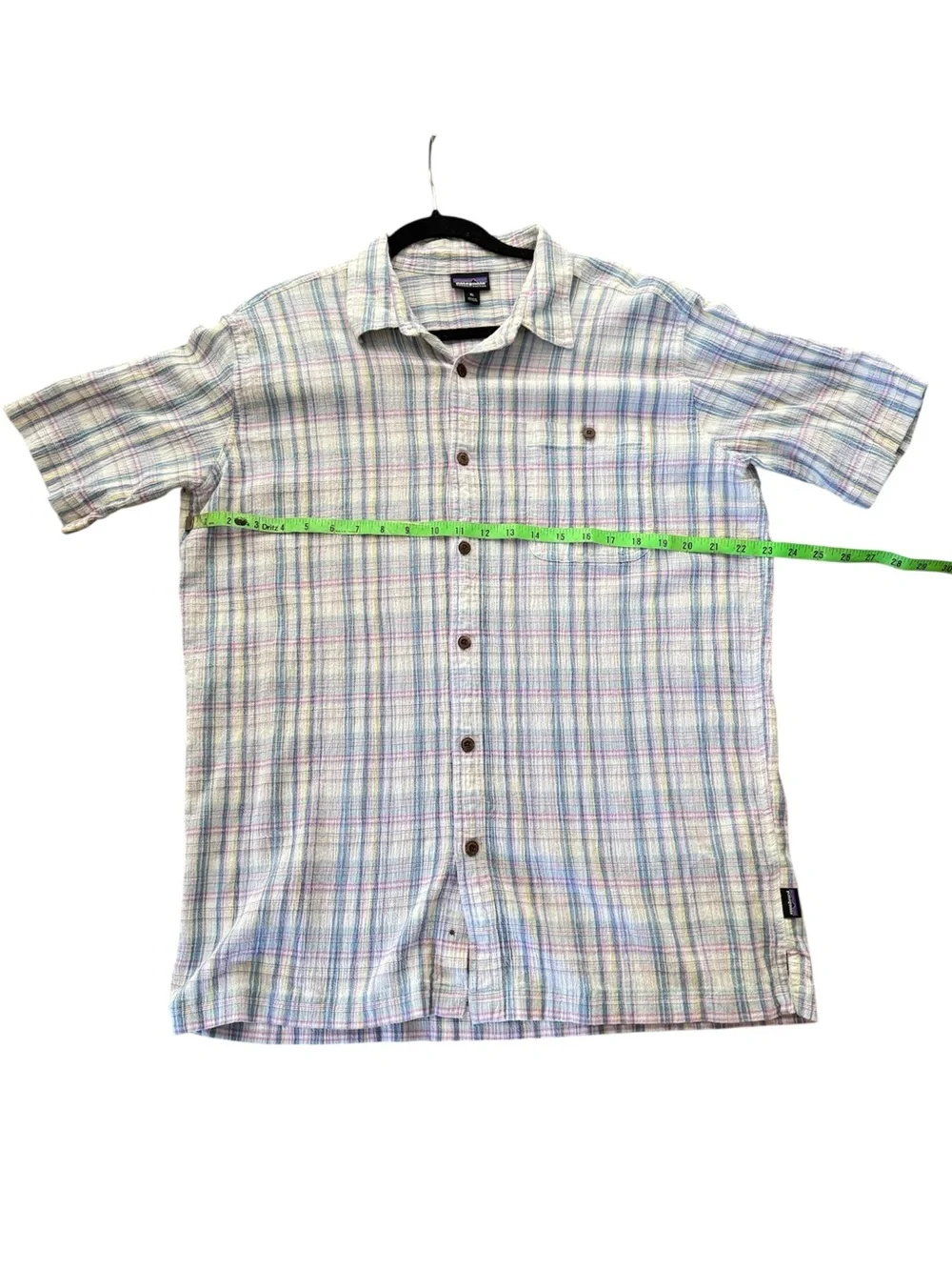 Patagonia organic cotton men’s button down plaid shirt size XL